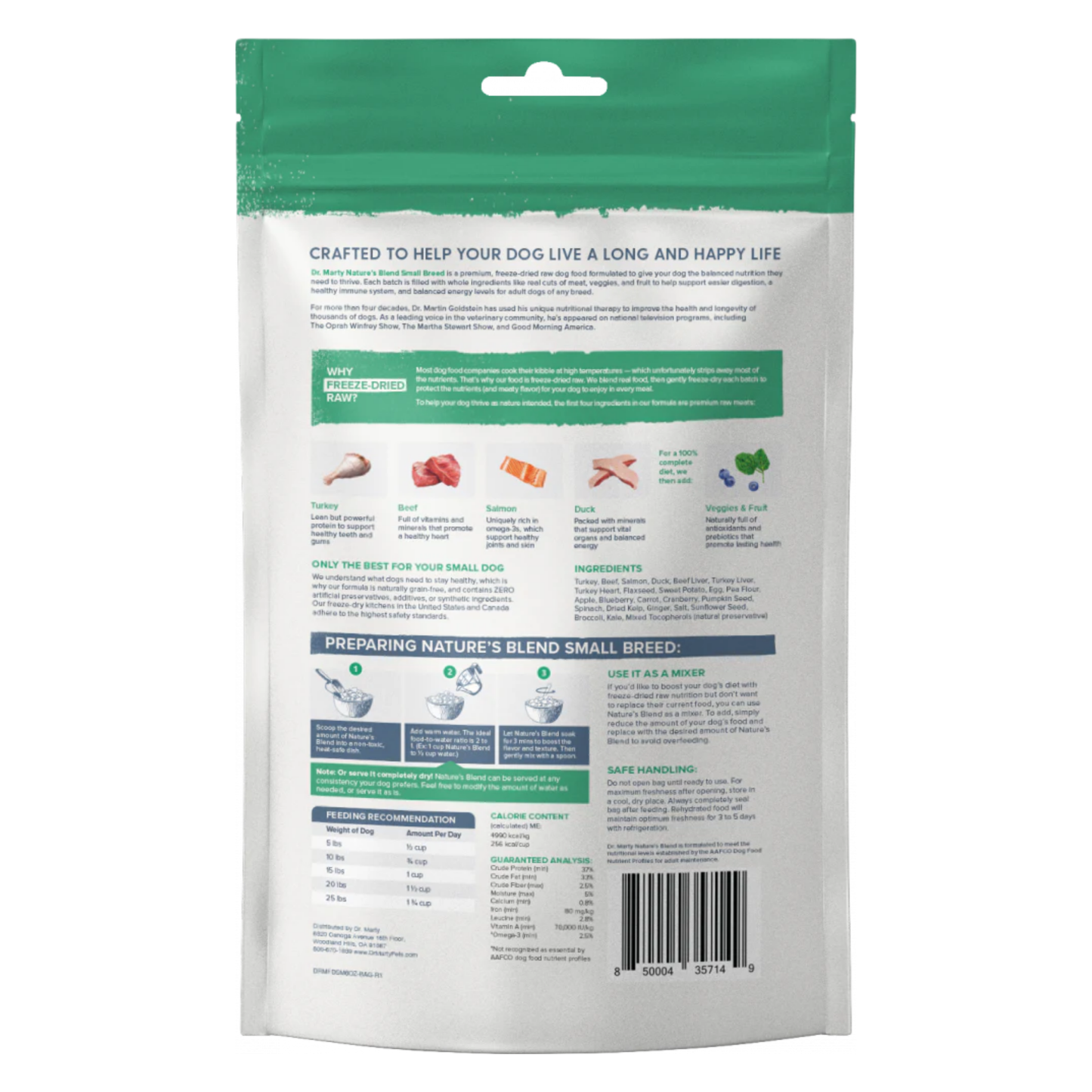 Dr. Marty Nature’s Blend Small Breed Freeze-Dried Raw Dog Food – 6 oz