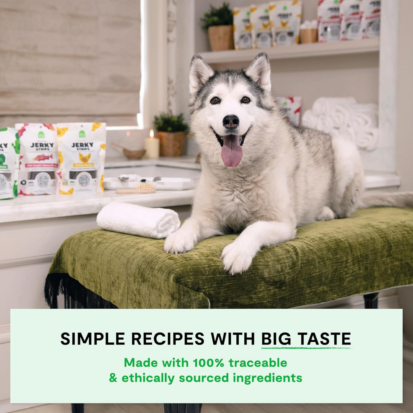 Open Farm Dog Jerky Treats – Soft & Chewy Grain-Free Grass-Fed Beef, 5.6 oz | Ethically & Sustainably Sourced