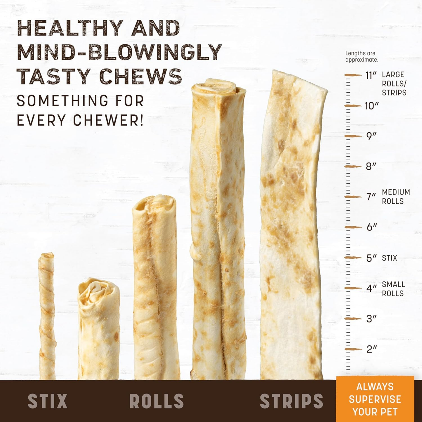 Earth Animal No-Hide Medium Chicken Chews – Rawhide-Free, Long-Lasting Dog Treats for Medium to Large Dogs, 4.2 oz