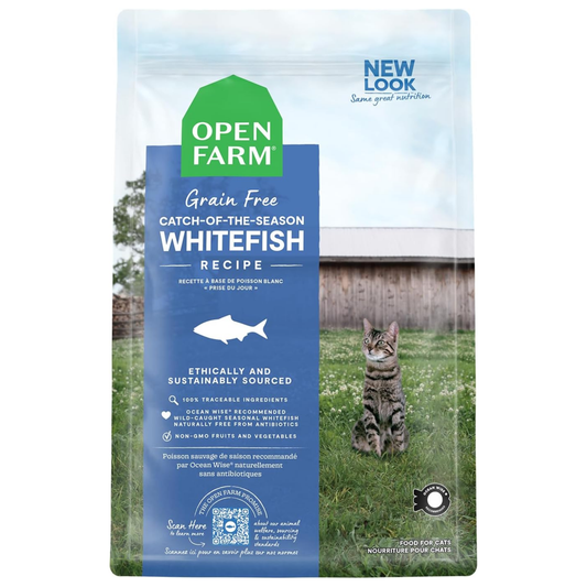 Open Farm Catch-of-The-Season Whitefish Grain-Free Dry Cat Food, 2 lbs | Wild-Caught Fish & Non-GMO Superfoods