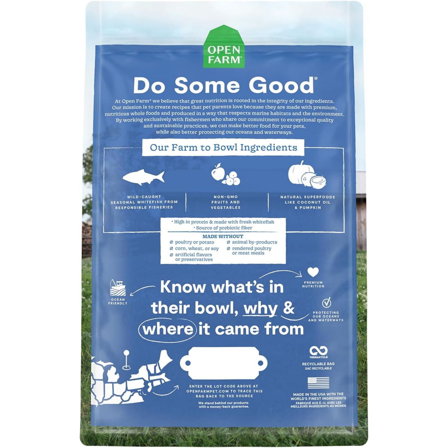 Open Farm Catch-of-The-Season Whitefish Grain-Free Dry Cat Food, 2 lbs | Wild-Caught Fish & Non-GMO Superfoods