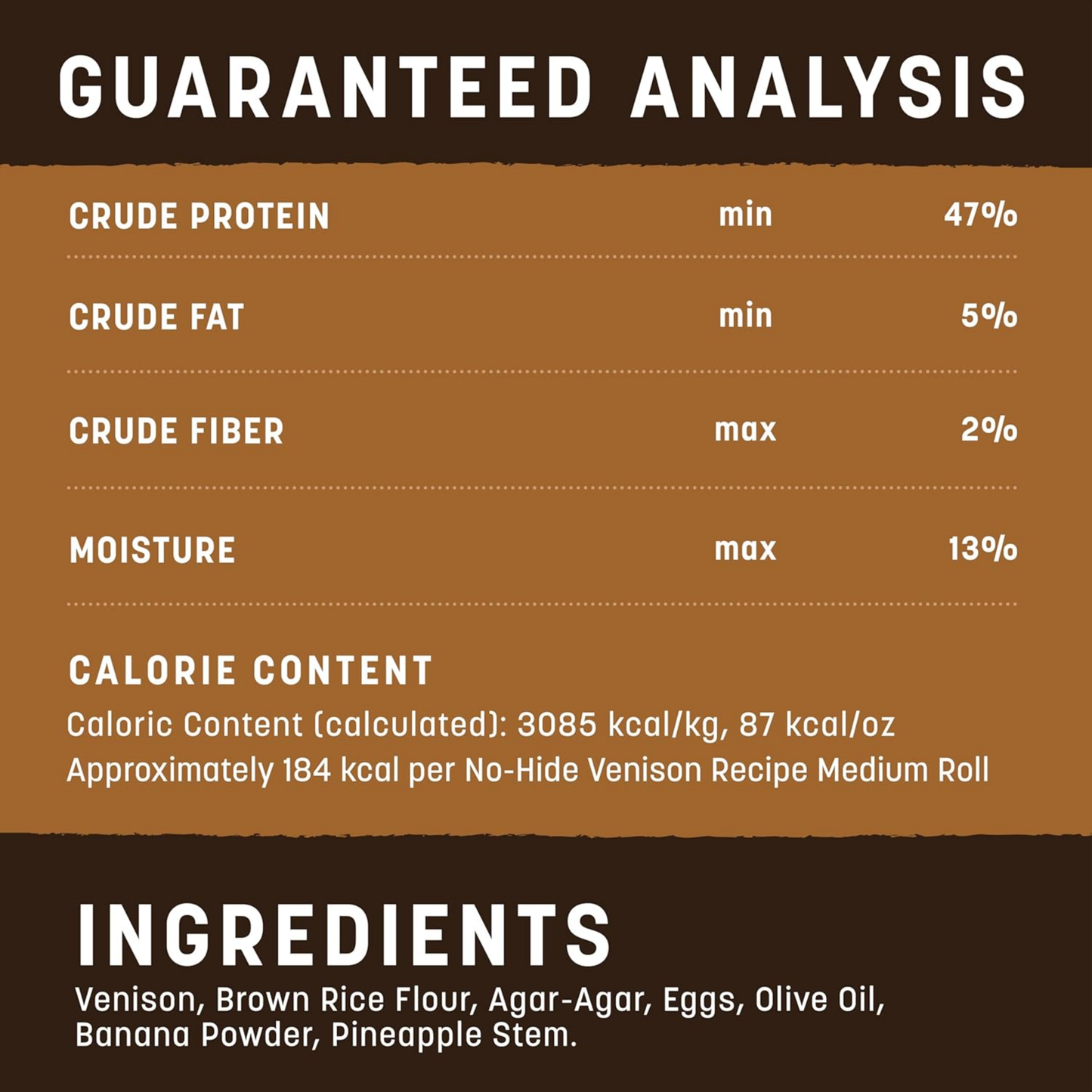 Earth Animal No-Hide Medium Venison Chews – Rawhide-Free Long-Lasting Dog Treats for Aggressive Chewers, 4.2 oz