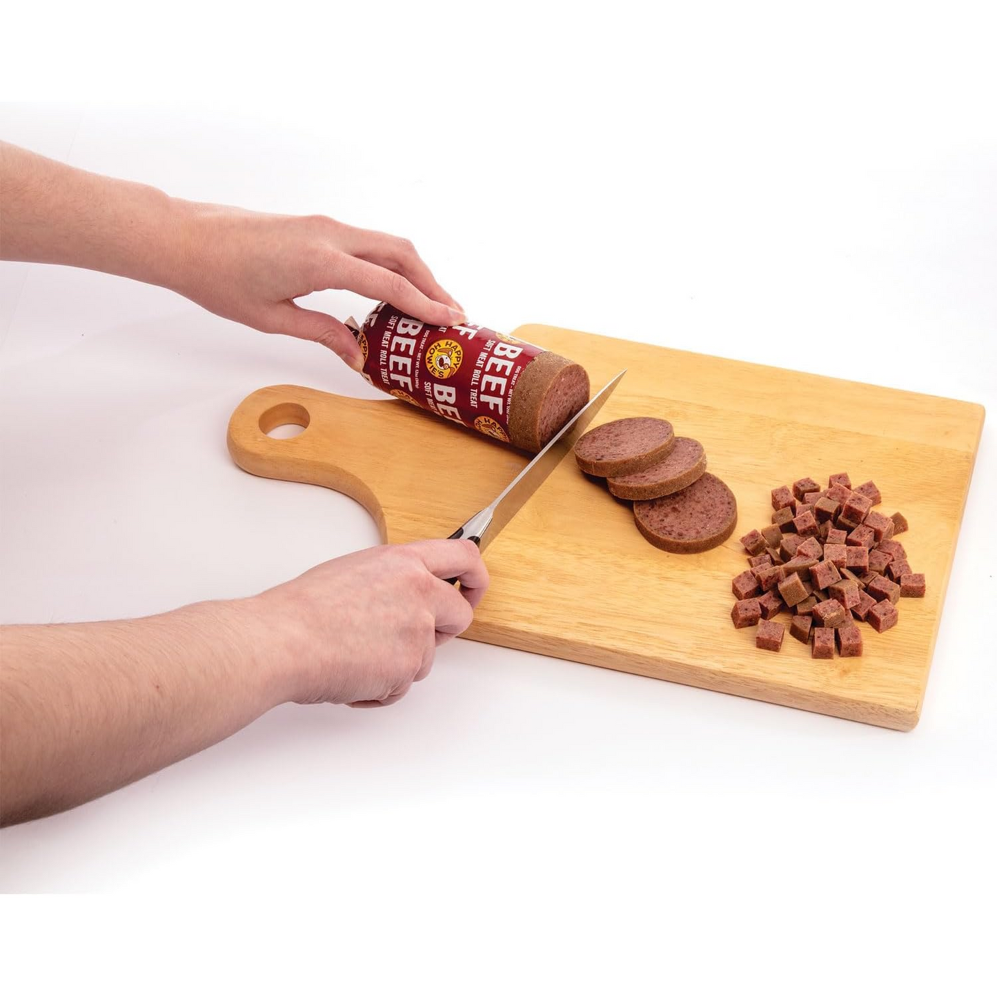 Happy Howie’s Soft Meat Roll Dog Treats – Beef, 12 oz (4-Pack), High Protein, Natural, Made in USA