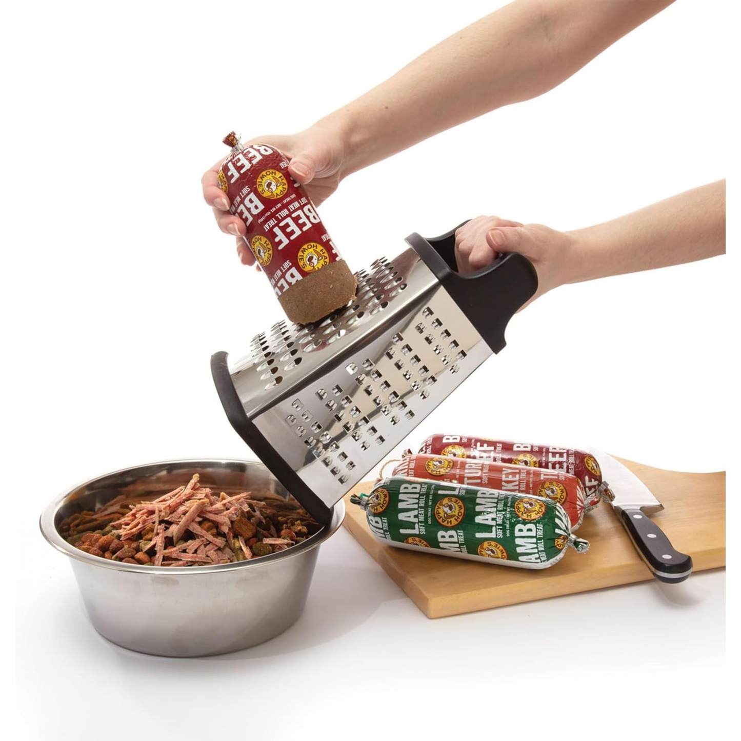 Happy Howie’s Soft Meat Roll Dog Treats – Beef, Lamb & Turkey, 7 oz (Pack of 6) – All Natural, Made in USA