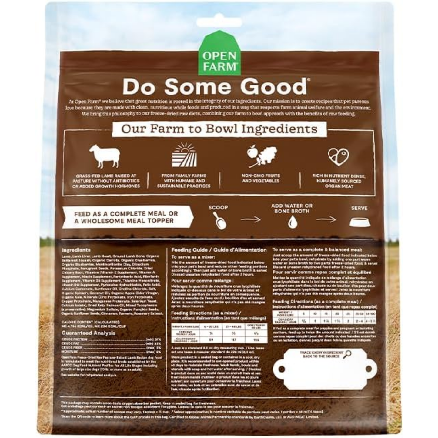Open Farm Freeze-Dried Raw Dog Food – Pasture Raised Lamb Recipe, 3.5 oz | Humanely Raised Meat & Non-GMO Superfoods
