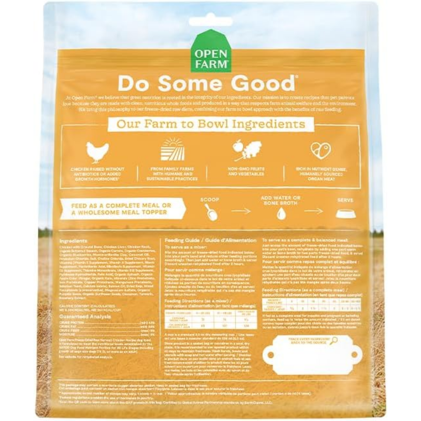 Open Farm Freeze-Dried Raw Dog Food – Harvest Chicken Recipe, 3.5 oz | Humanely Raised Meat & Non-GMO Superfoods