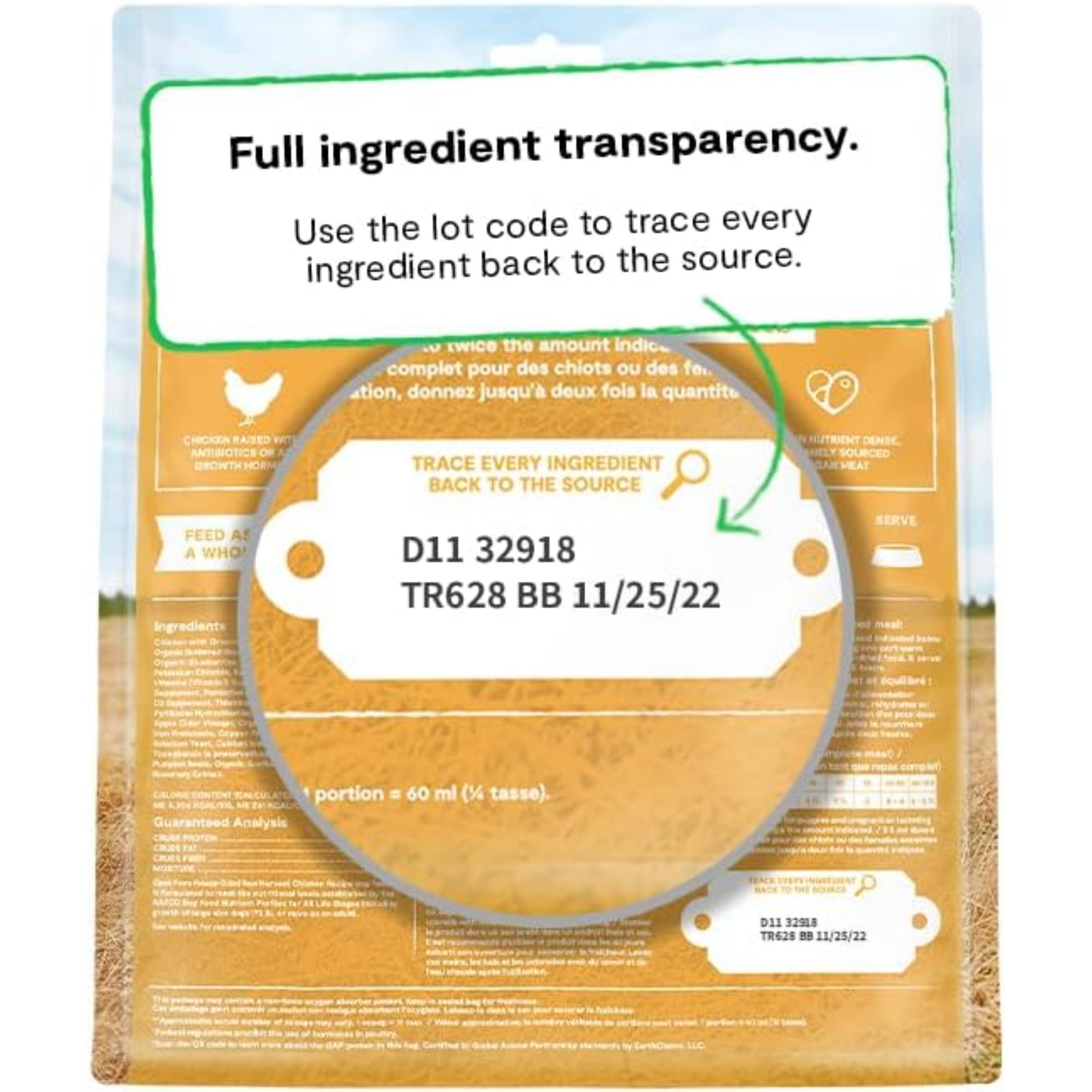 Open Farm Freeze-Dried Raw Dog Food – Harvest Chicken Recipe, 3.5 oz | Humanely Raised Meat & Non-GMO Superfoods