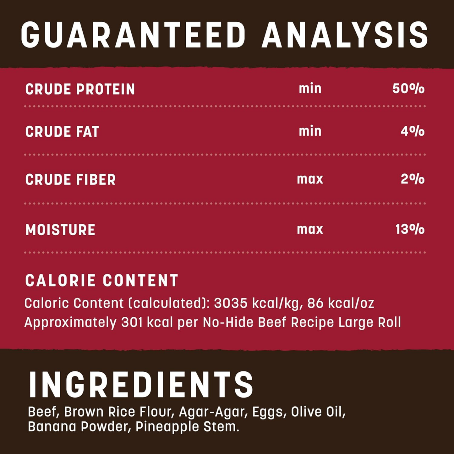 Earth Animal No-Hide Large Beef Chews – Rawhide-Free Long-Lasting Dog Treats for Aggressive Chewers, 7 oz