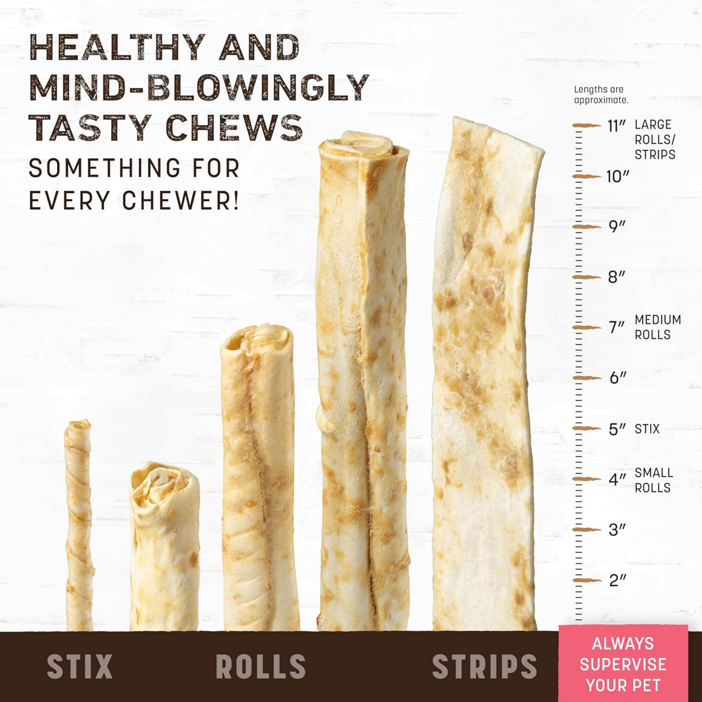 Earth Animal No-Hide Large Salmon Chews – Rawhide-Free Long-Lasting Dog Treats for Aggressive Chewers, 7 oz