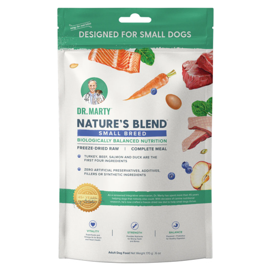 Dr. Marty Nature’s Blend Small Breed Freeze-Dried Raw Dog Food – 6 oz