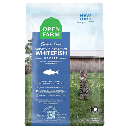 Open Farm Catch-of-The-Season Whitefish Grain-Free Dry Cat Food, 2 lbs | Wild-Caught Fish & Non-GMO Superfoods