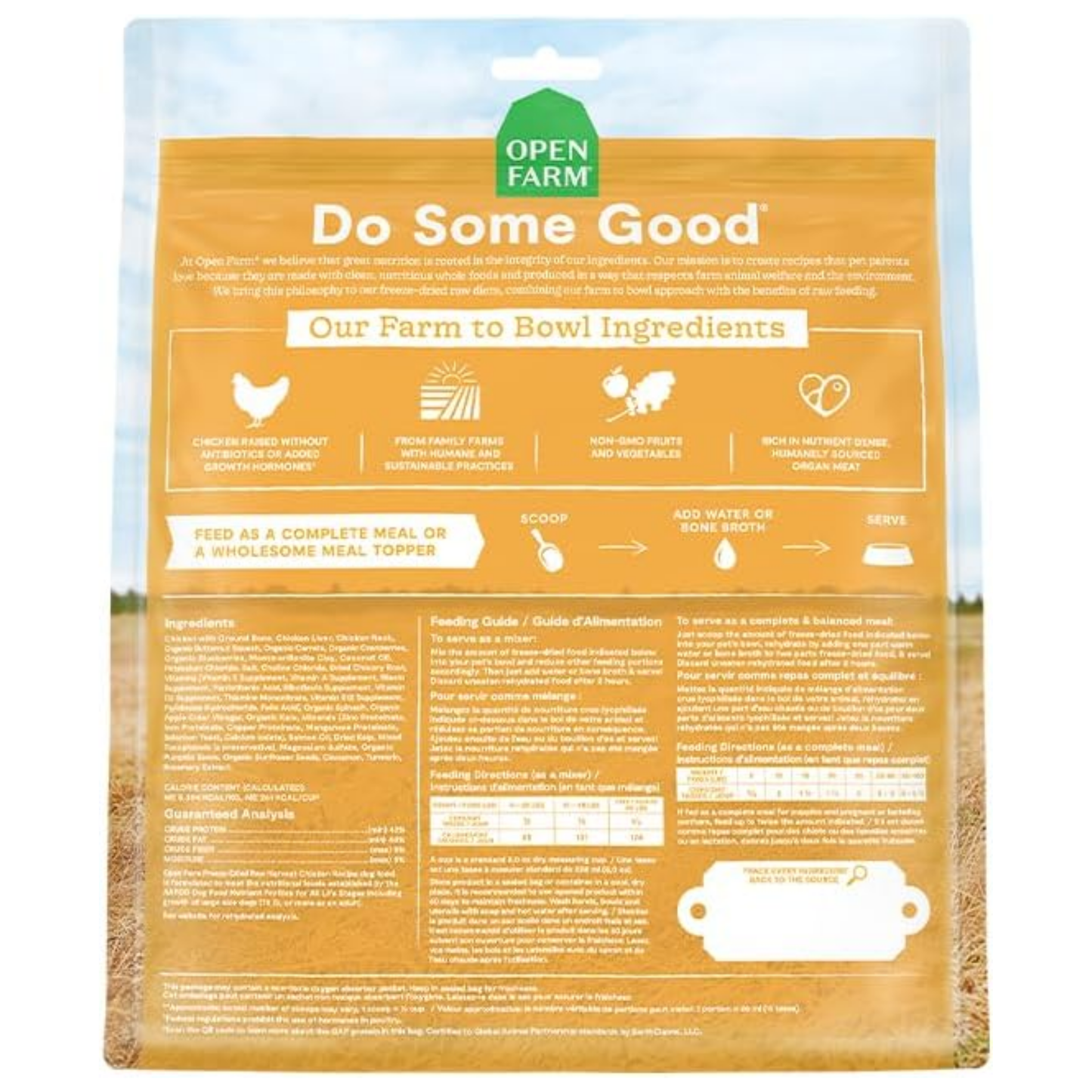 Open Farm Freeze-Dried Raw Dog Food – Harvest Chicken Recipe, 31.5 oz | Humanely Raised Meat & Non-GMO Superfoods