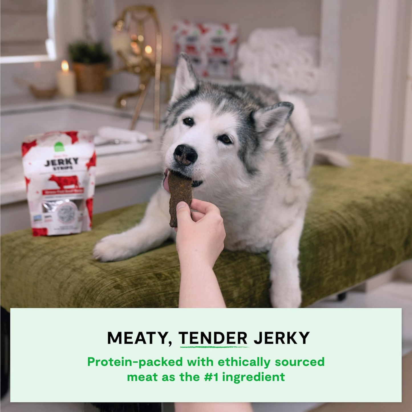 Open Farm Dog Jerky Treats – Soft & Chewy Grain-Free Grass-Fed Beef, 5.6 oz | Ethically & Sustainably Sourced