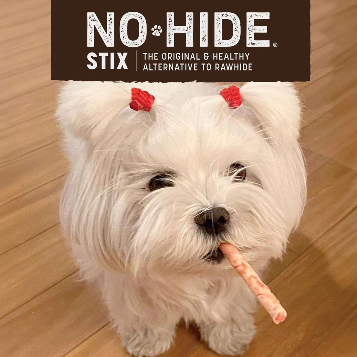Earth Animal No-Hide Seasonal Stix – Strawberries & Cream Recipe, Natural Rawhide Alternative Dog & Cat Chews, 1.6 oz