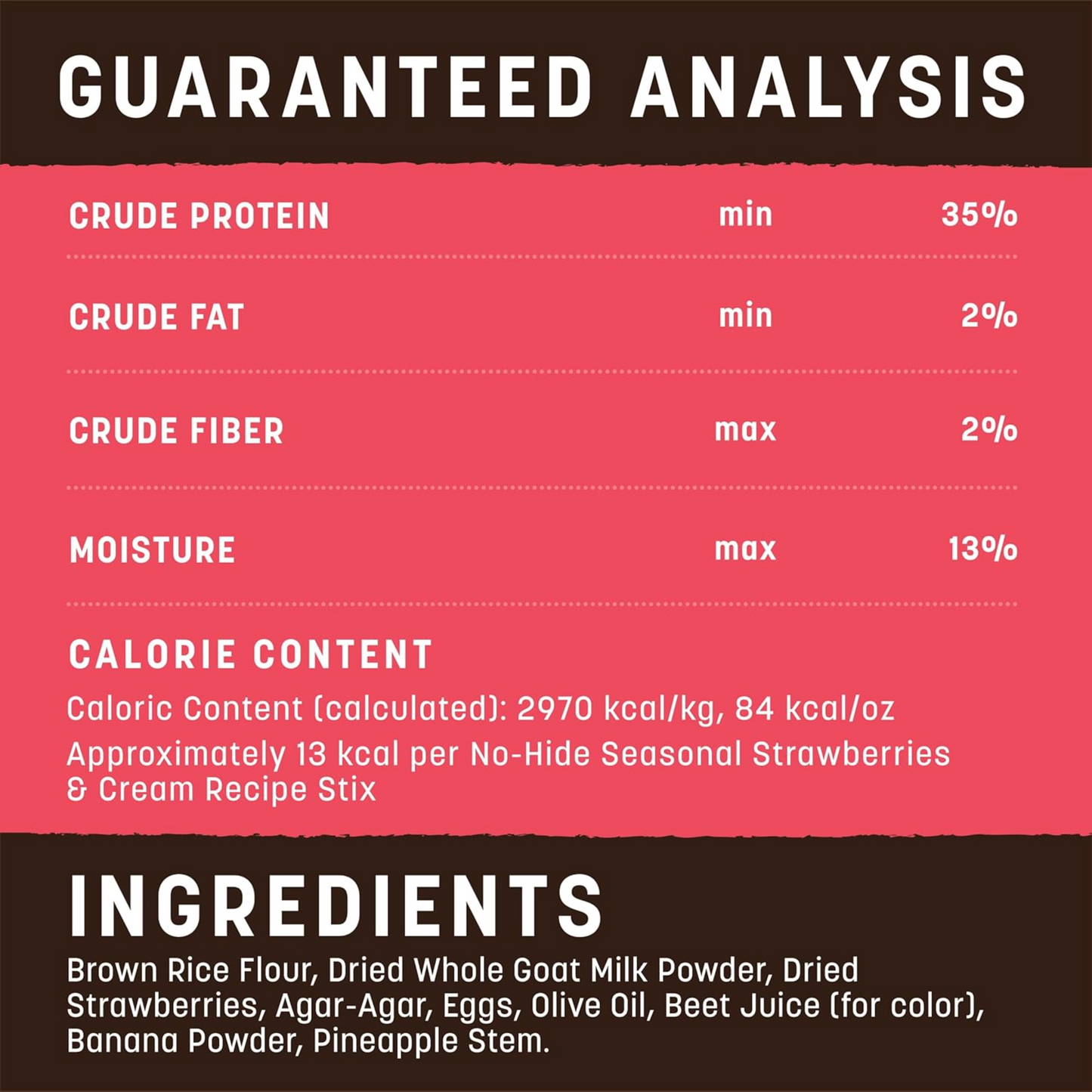 Earth Animal No-Hide Seasonal Stix – Strawberries & Cream Recipe, Natural Rawhide Alternative Dog & Cat Chews, 1.6 oz