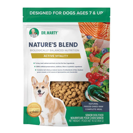 Dr. Marty Nature's Blend For Active Vitality Seniors Freeze Dried Raw Dog Food, 16 oz