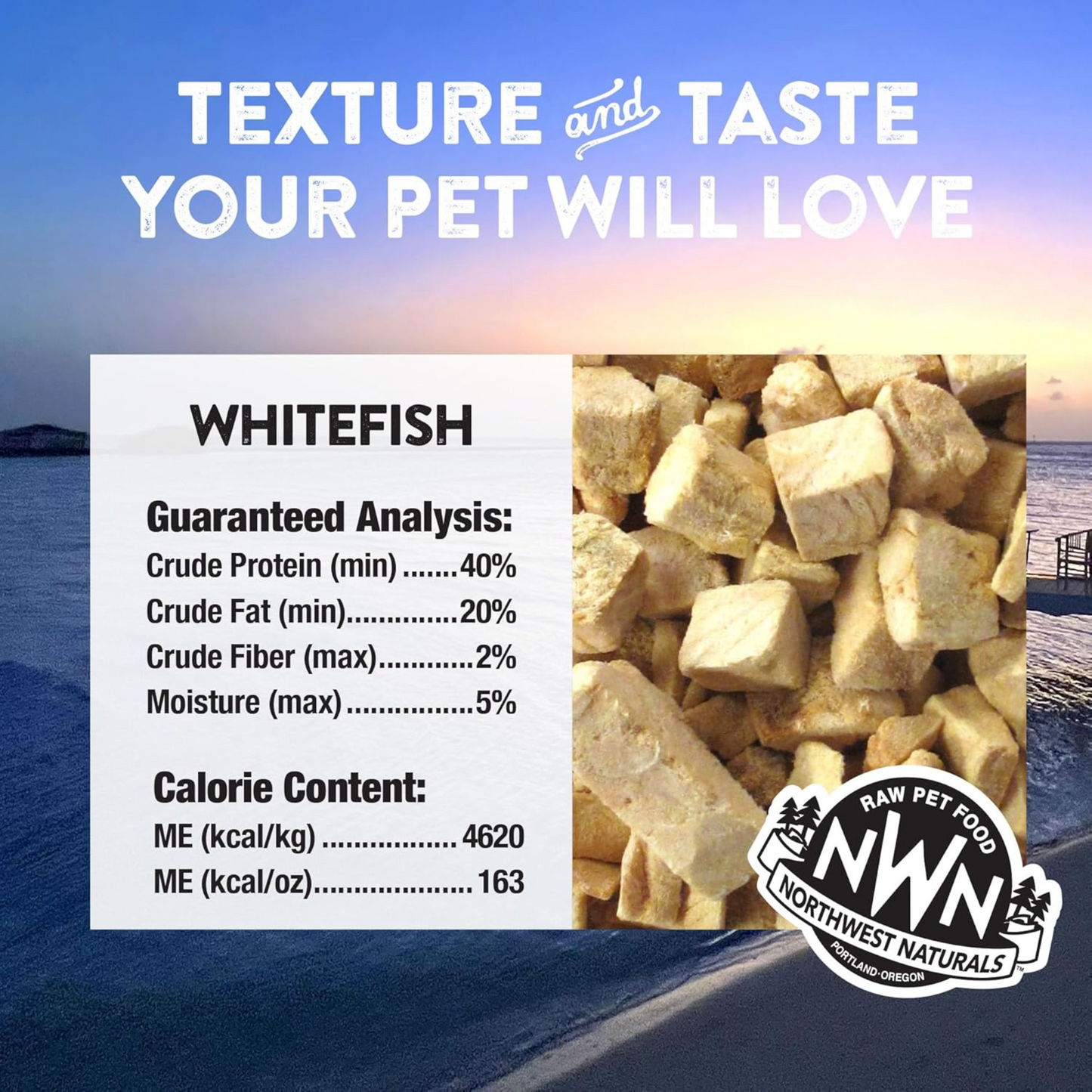 Northwest Naturals Raw Rewards Freeze-Dried Whitefish Treats – 10 oz (Pack of 3), for Dogs & Cats