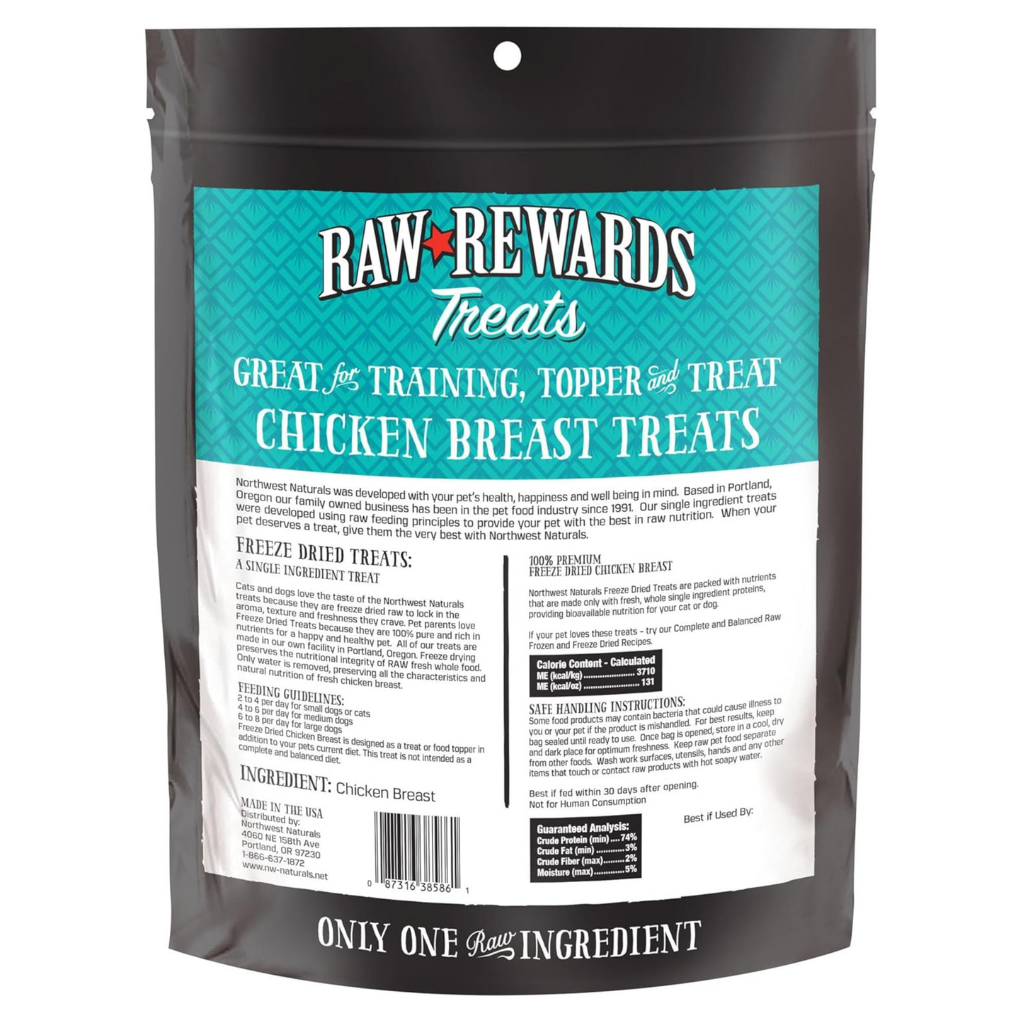Northwest Naturals Raw Rewards Freeze-Dried Chicken Breast Treats – 10 oz (Pack of 2), for Dogs & Cats